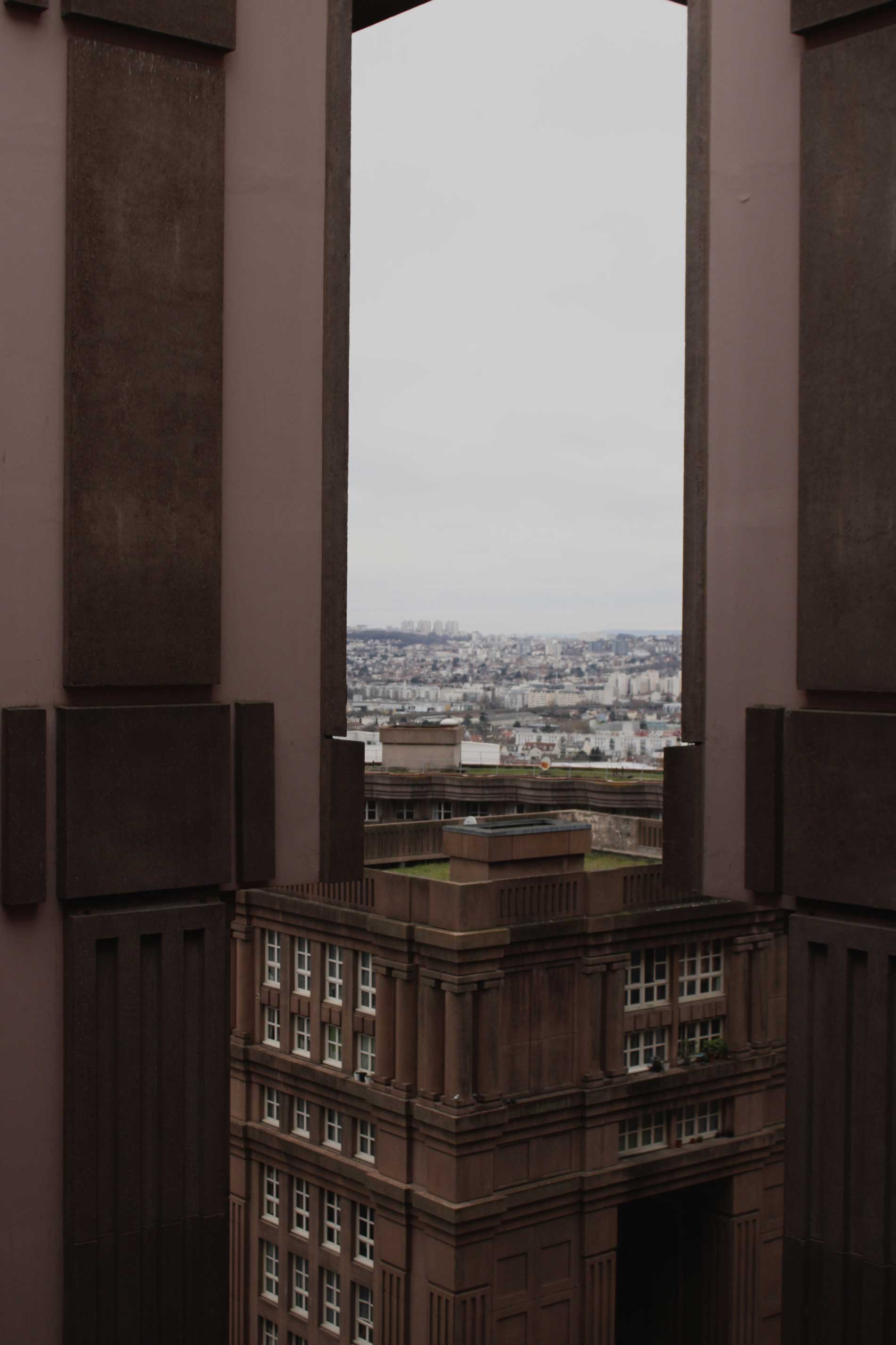 photo of the view frome the top of a bulding at the Palacio, Noisy le Grand